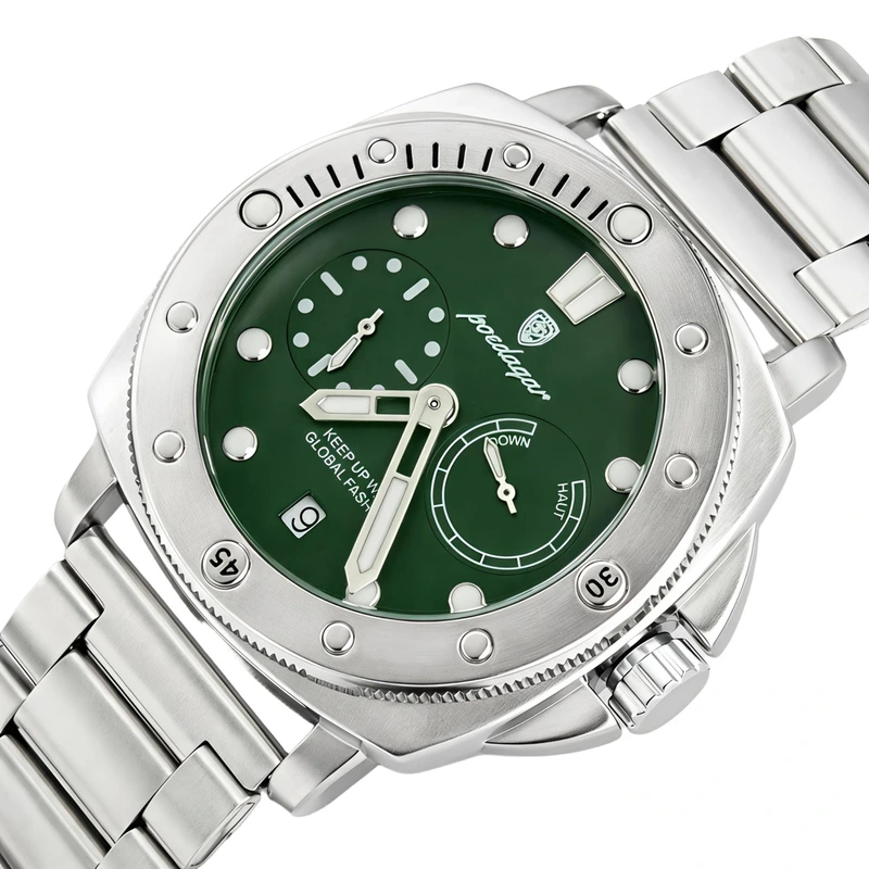 Годинник чоловічий Poedagar Select Silver Metal 2 ремінці