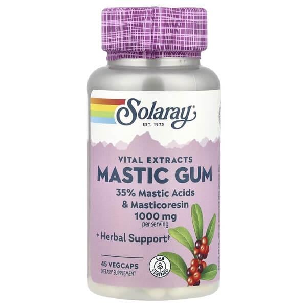Мастичная смола Solaray Mastic Gum 500 мг 45 растительных капс. (SOR-03688)