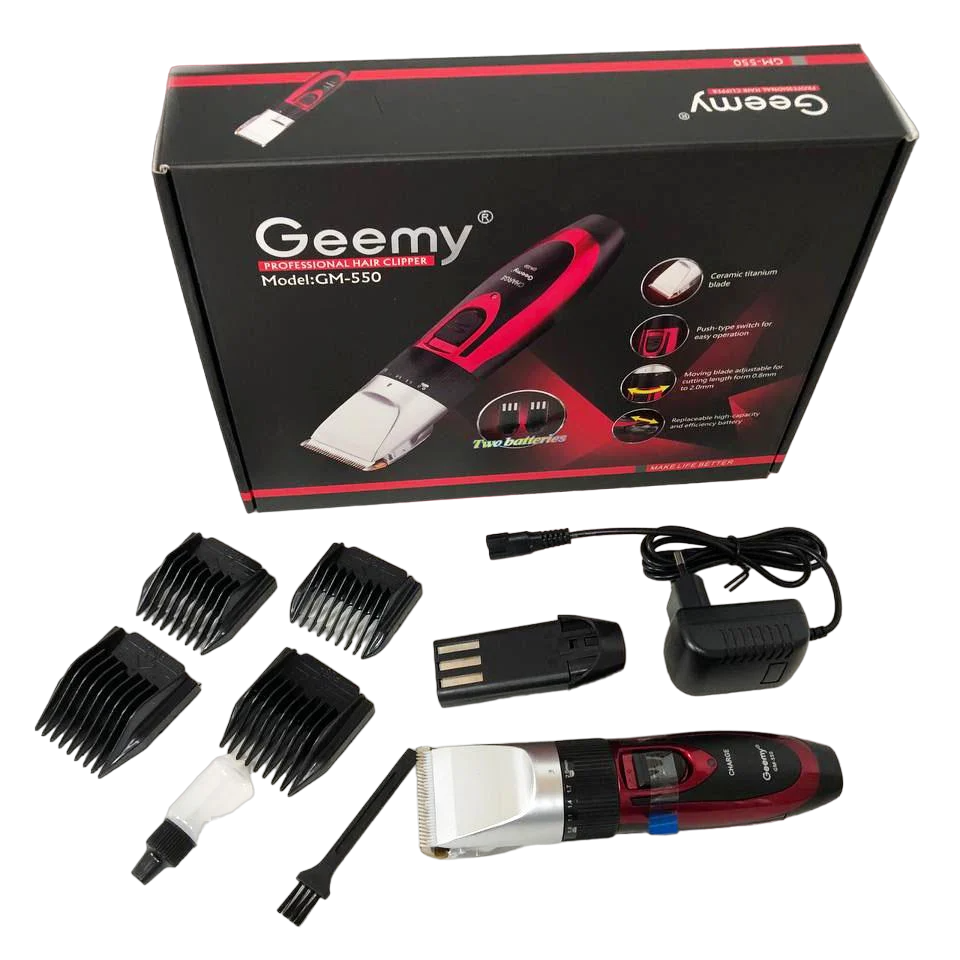 Машинка для стрижки професійна Gemei GM-550 з двома акумуляторами (ws79227) Машинка для стрижки професійна Gemei GM-550 з двома акумуляторами (ws79227)