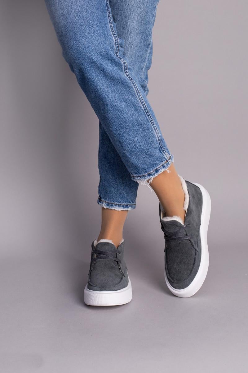 Кеди жіночі замшеві зимові р. 40 Сірий (8209з/40) - фото 3 Кеди жіночі замшеві зимові р. 40 Сірий (8209з/40) - фото 3