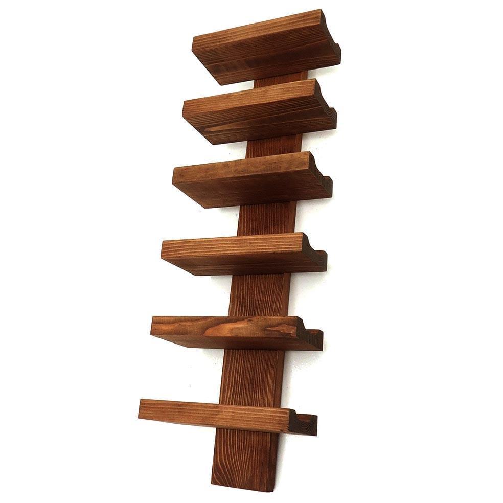 Полка для вина настенная из дерева Мотомия Терракот (ПНК-007432)