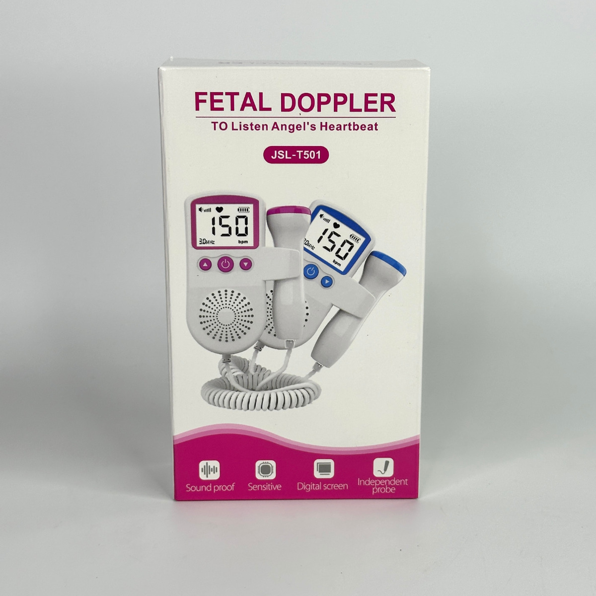 Доплер фетальний ультразвуковий з дисплеєм 3 МГц Біло-рожевий (SJL-105-White/Roze) - фото 12 Доплер фетальний ультразвуковий з дисплеєм 3 МГц Біло-рожевий (SJL-105-White/Roze) - фото 12