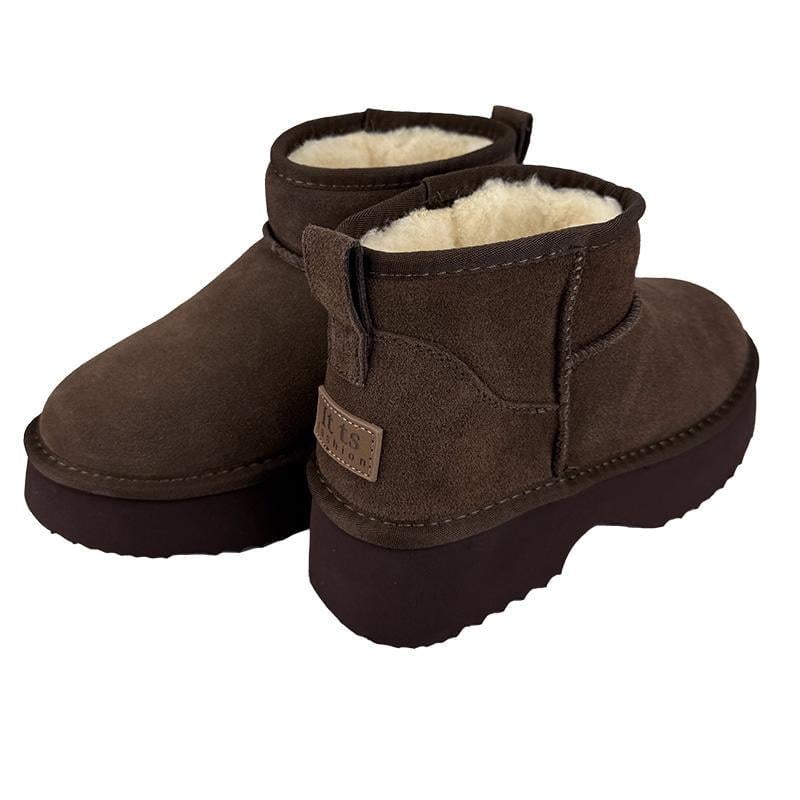 Угги женские каблук платформа 8021-24 p. 36 22,5 см Коричневый - фото 3