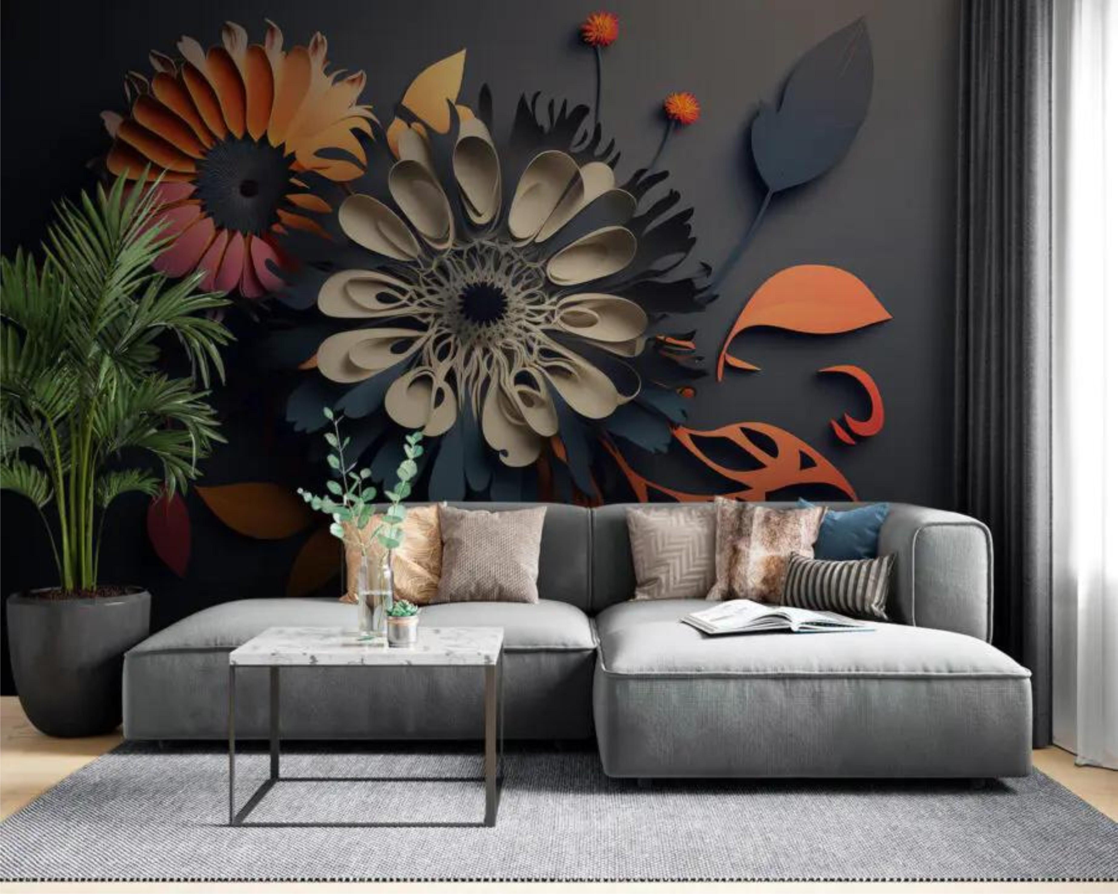 Фотообои 3D цветы Разноцветный (00000014)