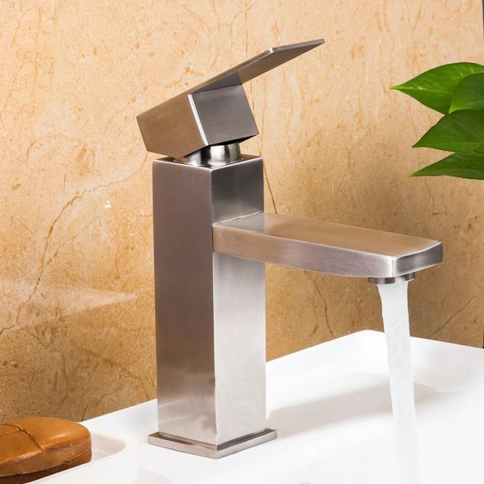 Змішувач для умивальника Frap F10802 Нержавіюча сталь - фото 6 Змішувач для умивальника Frap F10802 Нержавіюча сталь - фото 6