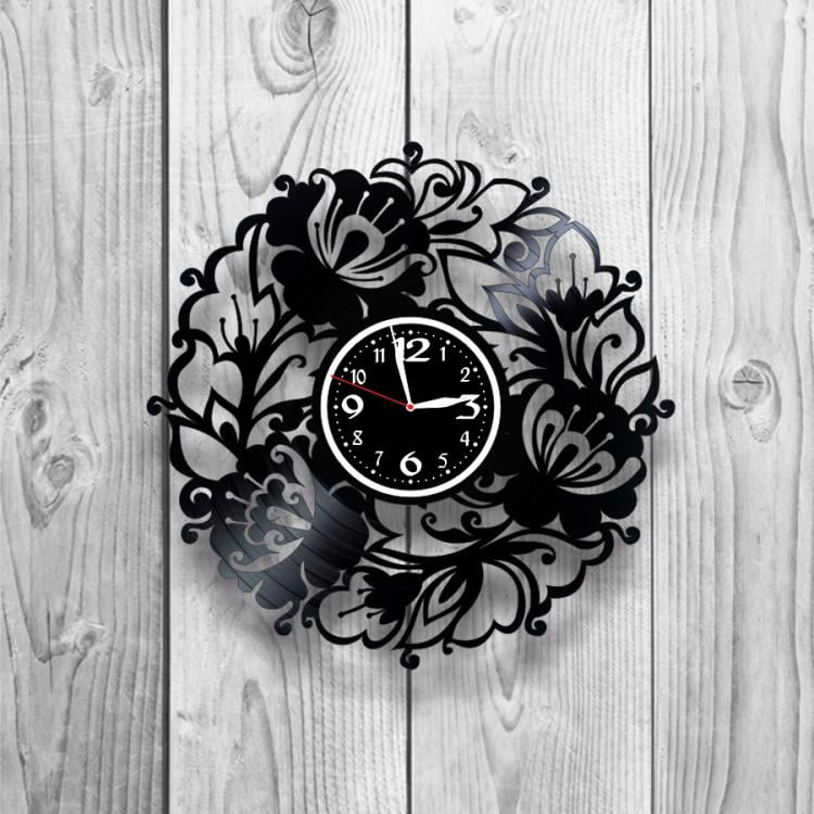 Часы настенные Лофт-ретро 0170 из виниловой пластинки