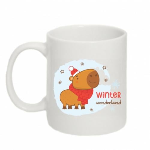 Чашка Зимний капибара 320 мл Белый (15553338-1-192485)