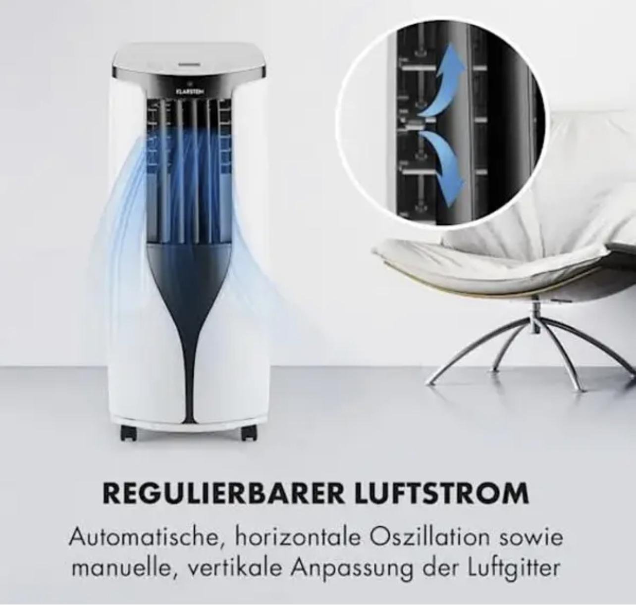 Кондиционер мобильный KLARSTEIN Breeze ECO 10 000 БТЭ 2,9 кВт 29-49 м2 Бело-черный (10032511) - фото 7 Кондиционер мобильный KLARSTEIN Breeze ECO 10 000 БТЭ 2,9 кВт 29-49 м2 Бело-черный (10032511) - фото 7