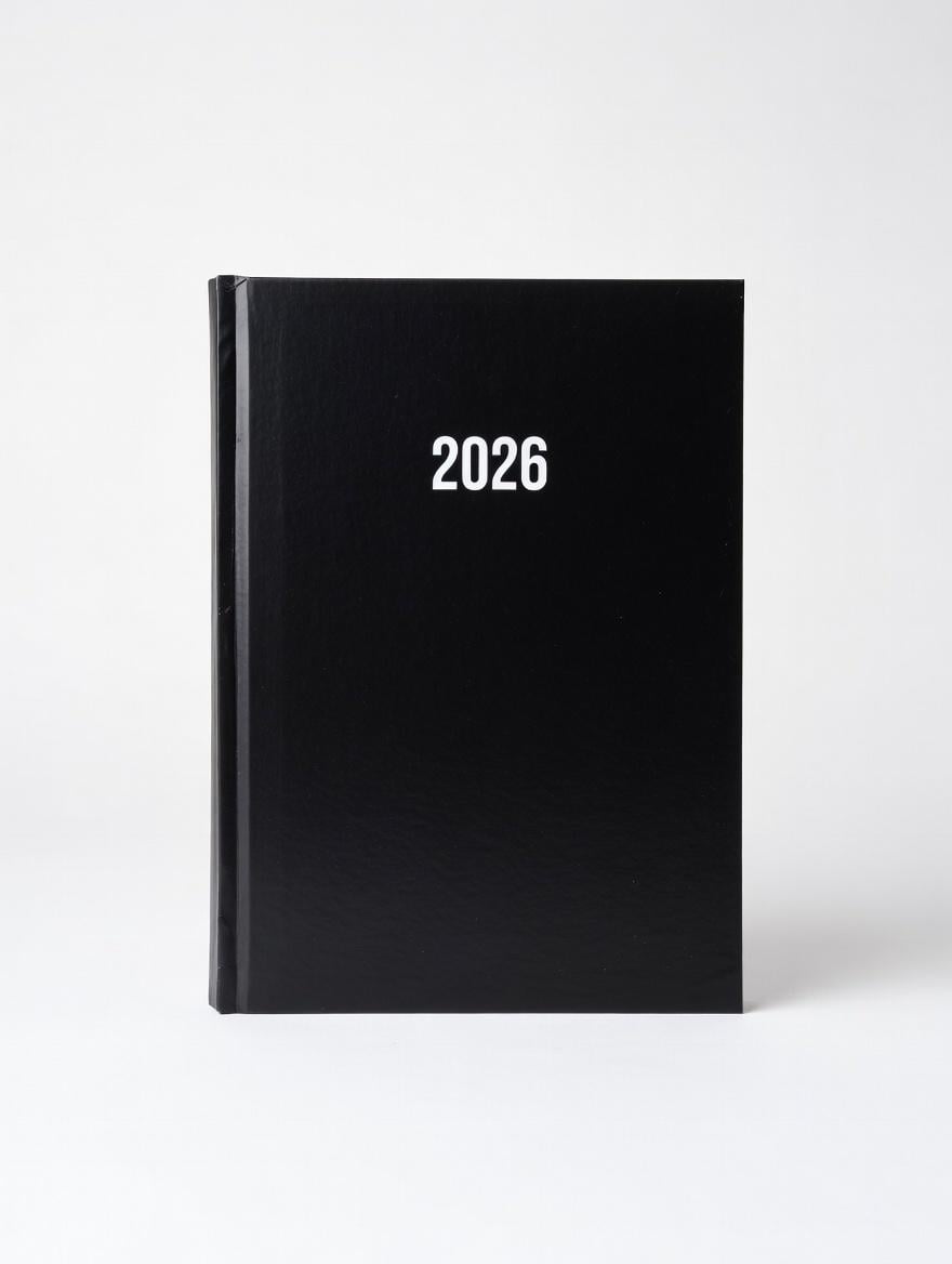 Щоденник-календар Crelando Buchkalender A5 2026 320 сторінок Чорний (500167)