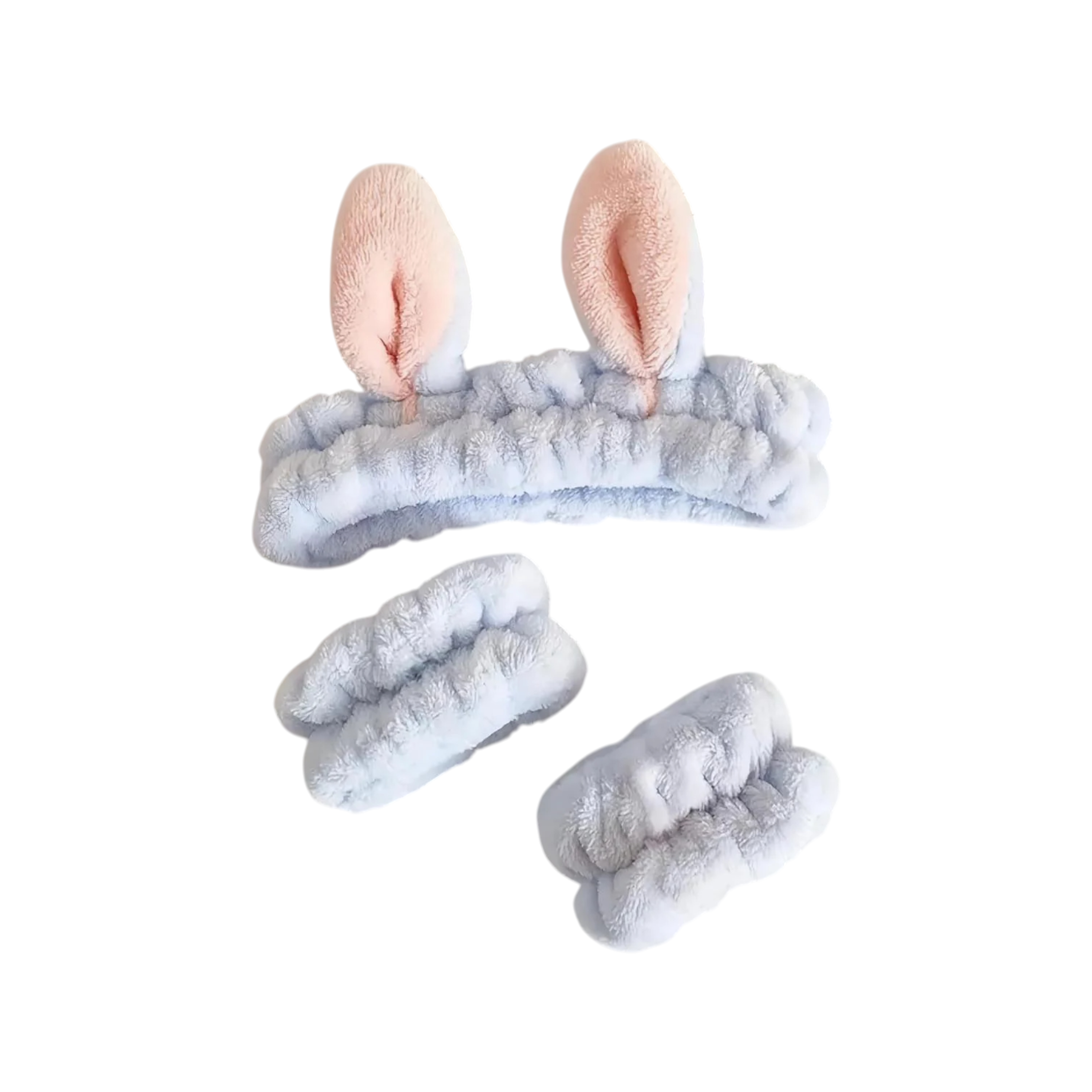 Набор для умывания лица с милыми ушками Голубовато-розовый (2488876226)