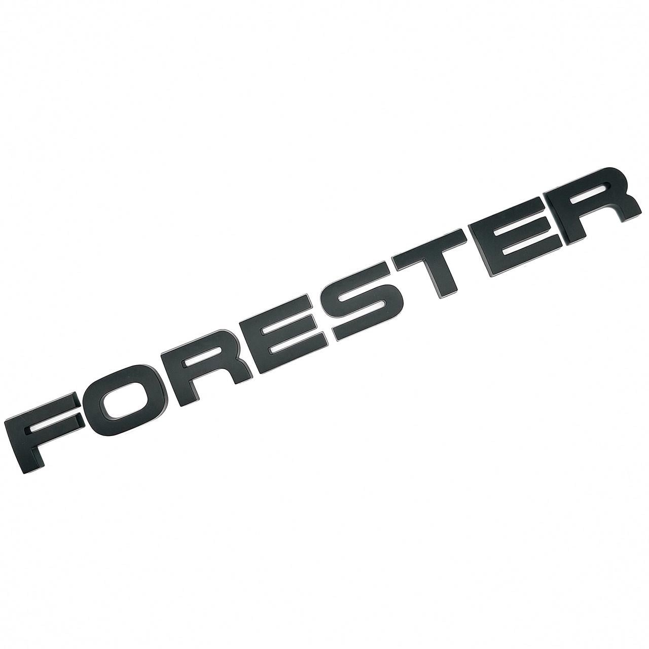Емблема напис Forester Subaru ABS 25х2,2 см Чорний матовий (2632413456)