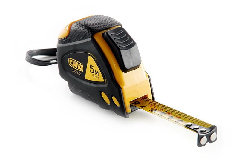 Рулетка обгумована Сила Стандарт Супермагніт з автостопом 5 м х 19 мм (500292)