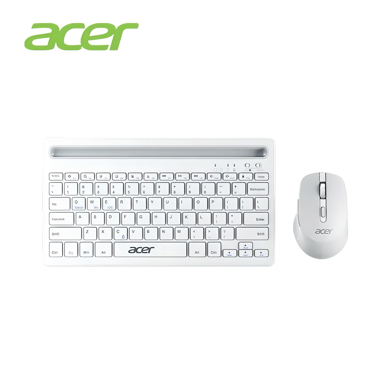 Клавитура беспроводная Acer клавиатура OKR212/мышь M155 Bluetooth/USB 2,4 ГГц с аккумулятором Белый/Бежевый (2187467210) - фото 10