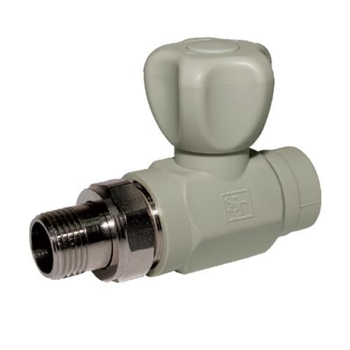 Кран радіаторний PPR кульовий Santan прямий D 25х3/4" (15720-04)