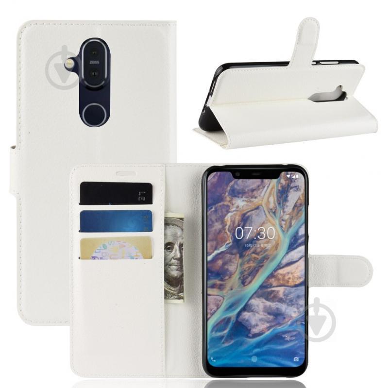 Чехол-книжка Litchie Wallet для Nokia 7.1 plus Белый (arbc3504) - фото 2