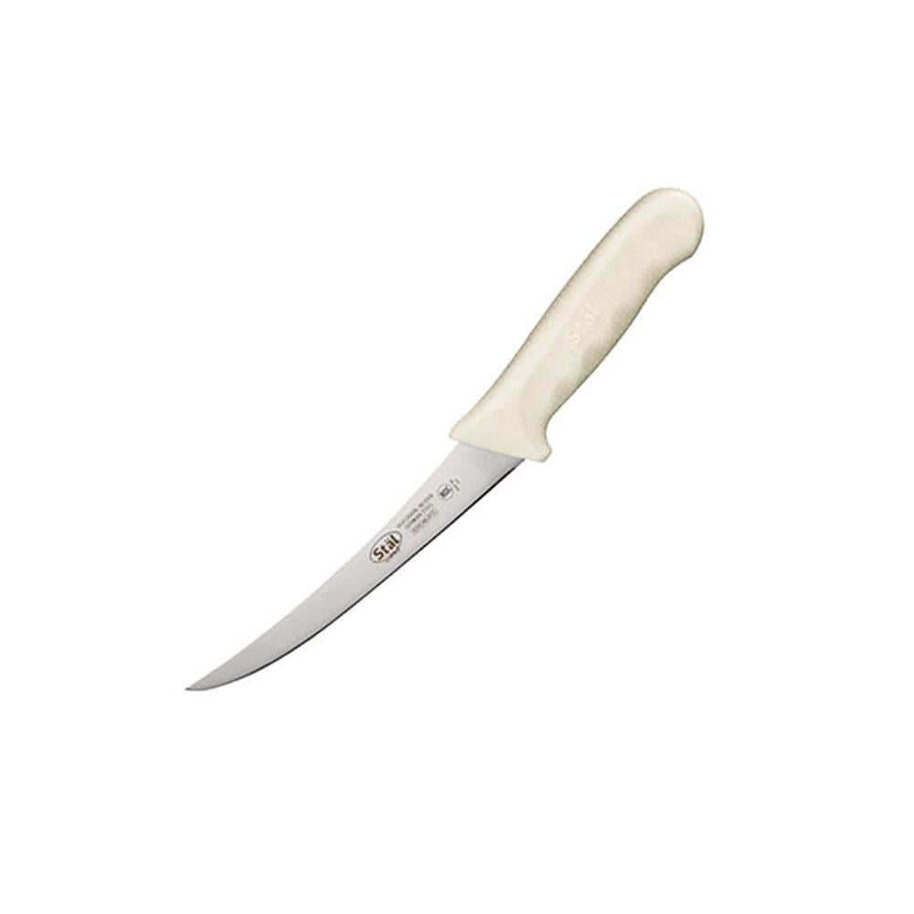 Нож обвалочный Winco STAL изогнутый с пластиковой ручкой Белый 15 см (04251)
