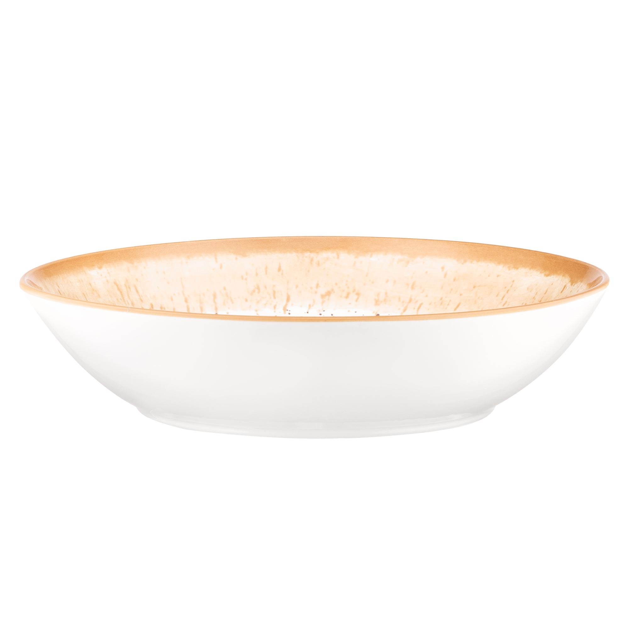 Столовый сервиз Ardesto Siena 4 предмета 1 персона фарфор Бело-оранжевый - фото 5