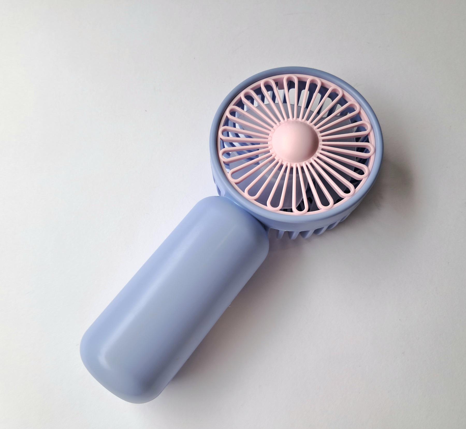 Вентилятор портативний від 2 батарей АА Фіолетовий (W-5010)