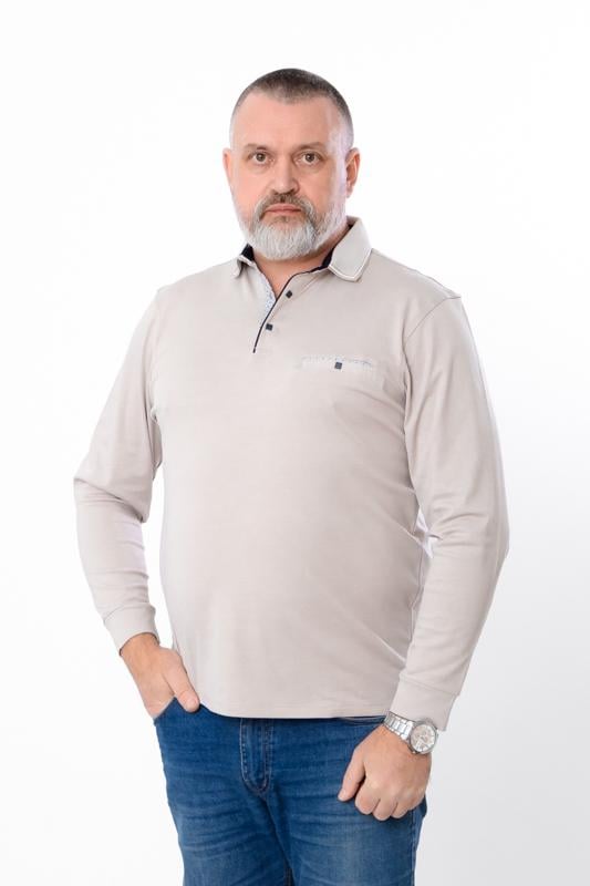 Поло з довгим рукавом чоловіче Носи Своє XXL Бежевий (15534)