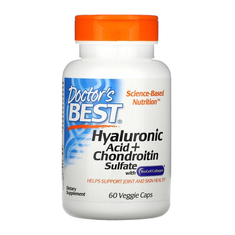 Коллаген Doctor's Best Hyaluronic Acid + Chondroitin Sulfate 60 капс. (06874-01)