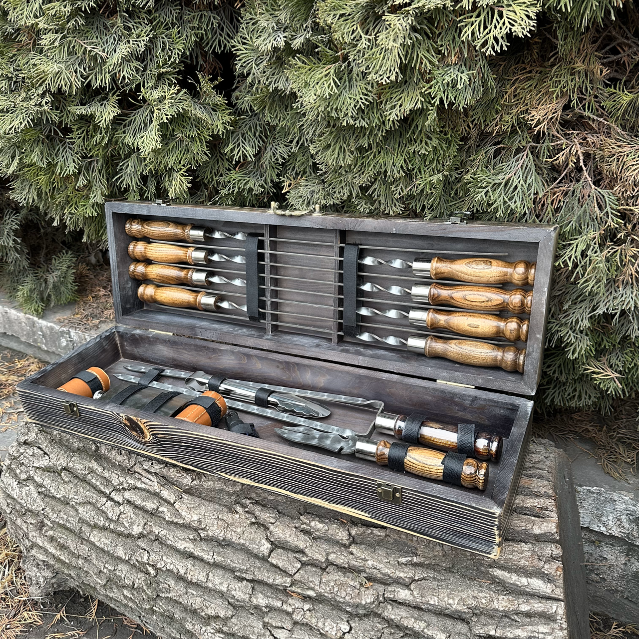 Набор подарочный для барбекю Mzavod Охотник Темно-коричневый (27728904) - фото 3 Набор подарочный для барбекю Mzavod Охотник Темно-коричневый (27728904) - фото 3