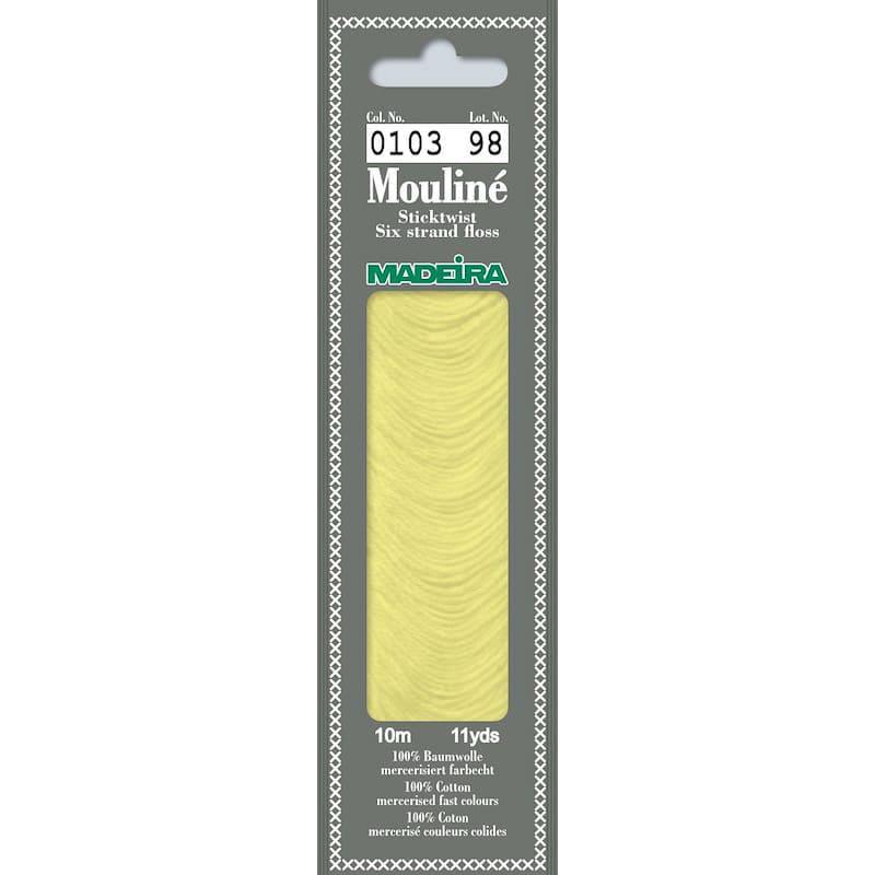 Нитки мулине Madeira 0103 Mouline Лимонный
