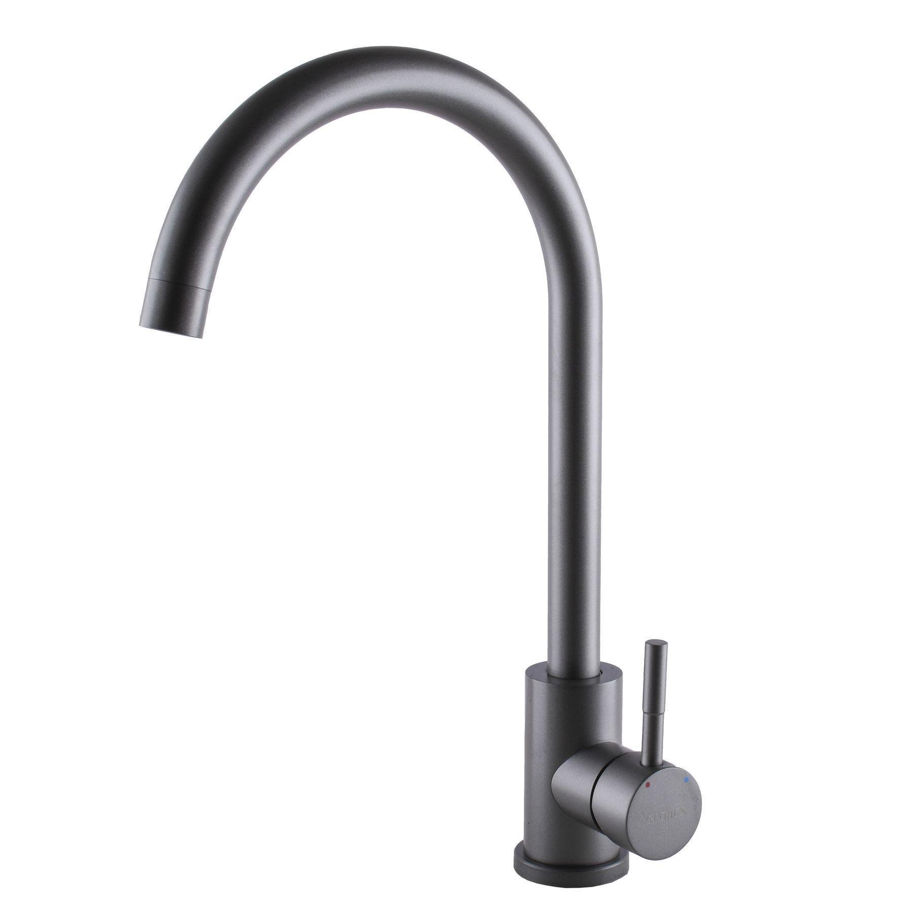 Кран на кухню Globus Lux Серый (22217)