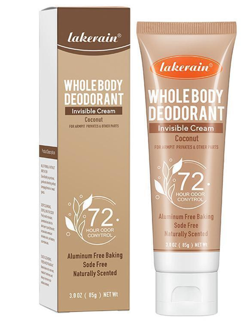 Дезодорант део-крем антиперспирант Lakerain WHOLE BODY DEODORANT Invisible Cream 72 HOUR ODOR CONYTROL кокос 85 мл (0210102)
