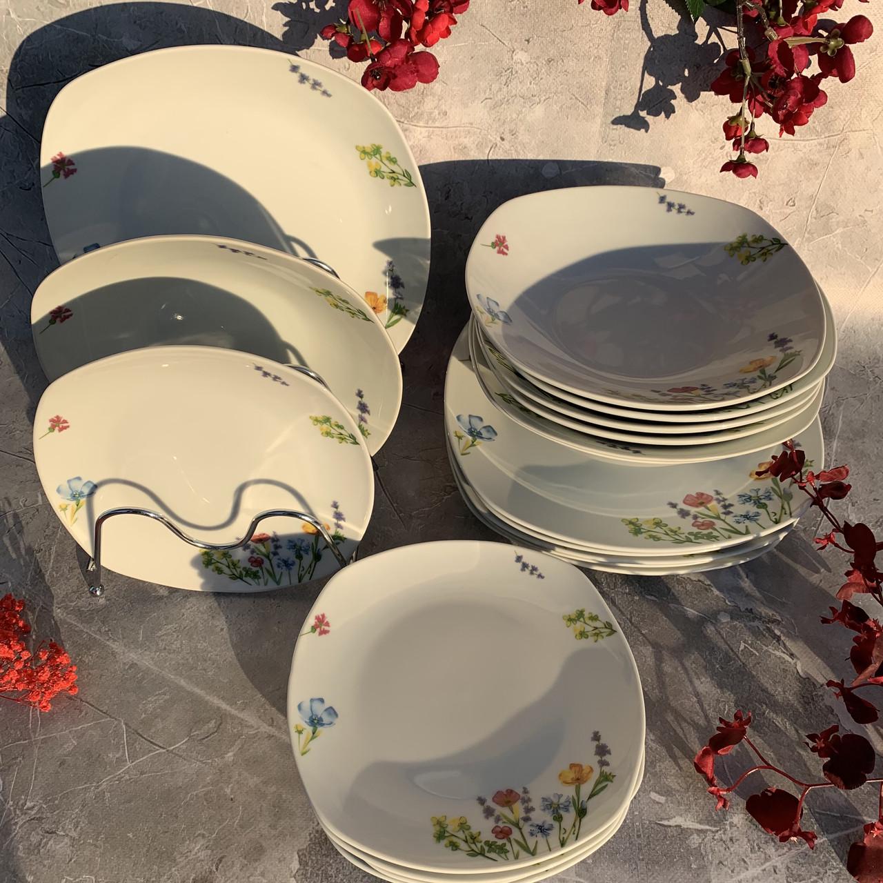 Набор тарелок Edenberg фарфоровых на 6 персон 19 пр. (EB-512)