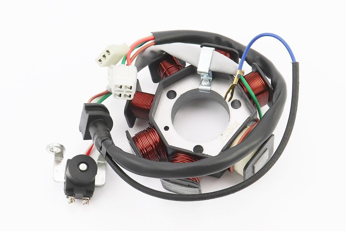 Стартер магнето генератора к мотоциклу Yamaha YBR125 7 катушек разъем мама мама 4+3