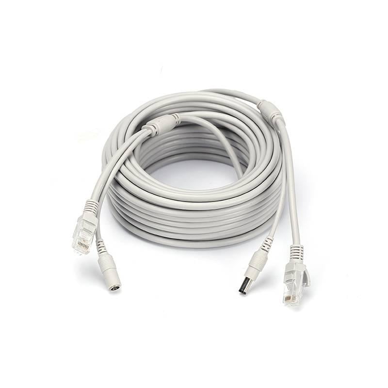 Патчкорд комбінований по кручений парі RJ-45 + DC 40m Сірий Q25