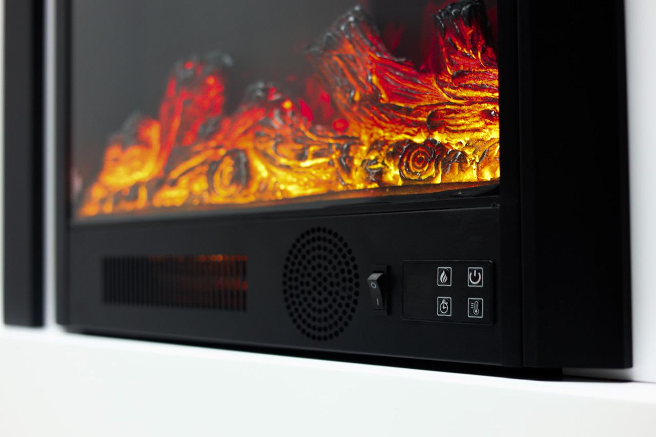 Камін електричний Elizabet Gold Bluetooth звук потріскування дров 1500 Вт (10080126) - фото 6