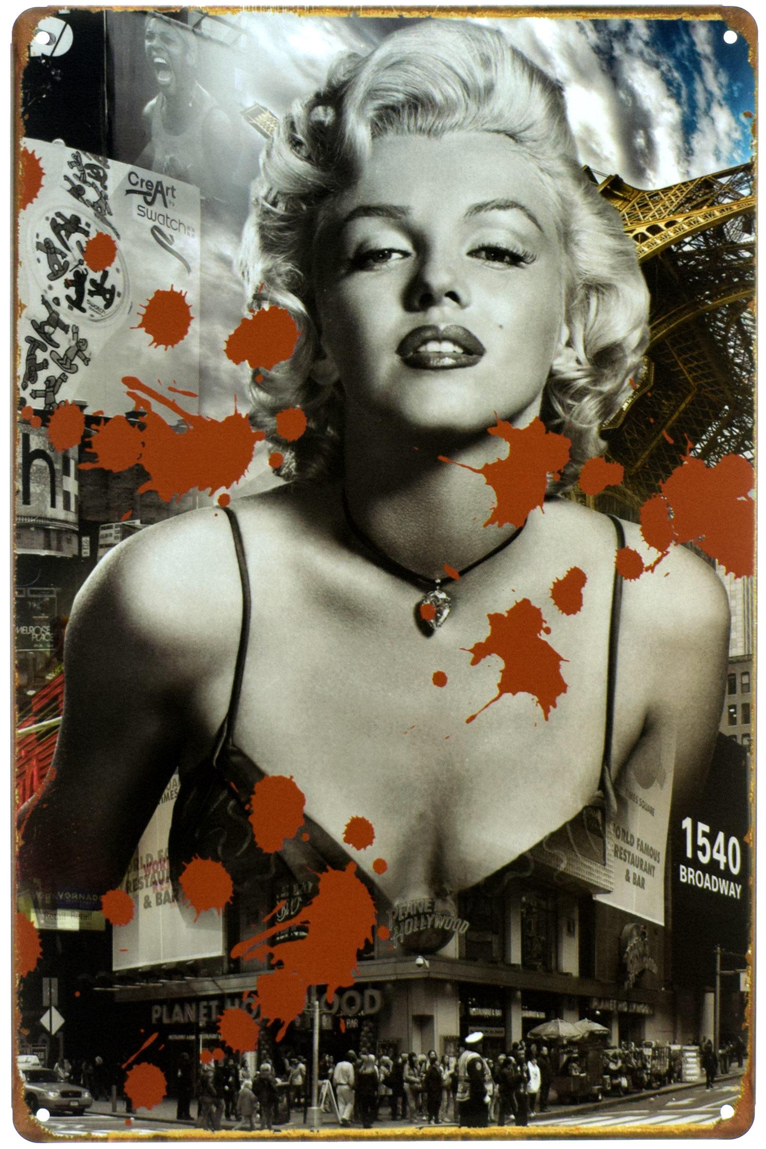 Табличка металлическая Мэрилин Монро Broadway 20x30 см