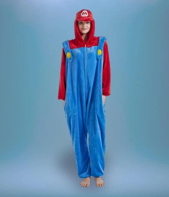 Пижама-кигуруми My Kigu Super Mario женская S 144–155 см Синий Пижама-кигуруми My Kigu Super Mario женская S 144–155 см Синий