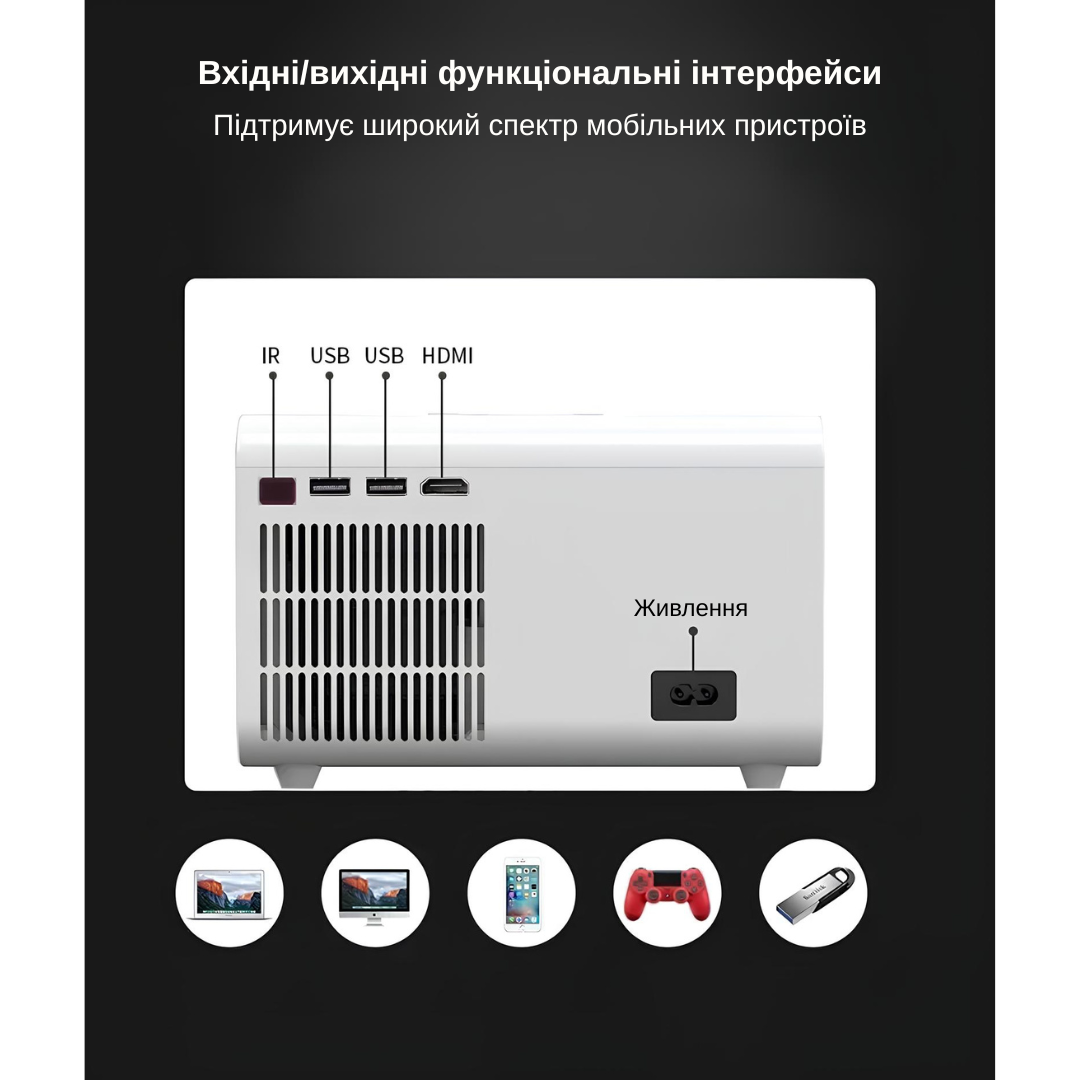 Проектор XON SmartView T10/Full HD 1920х1080P/3600Lm Білий (XVAA1910BB 726) - фото 12 Проектор XON SmartView T10/Full HD 1920х1080P/3600Lm Білий (XVAA1910BB 726) - фото 12