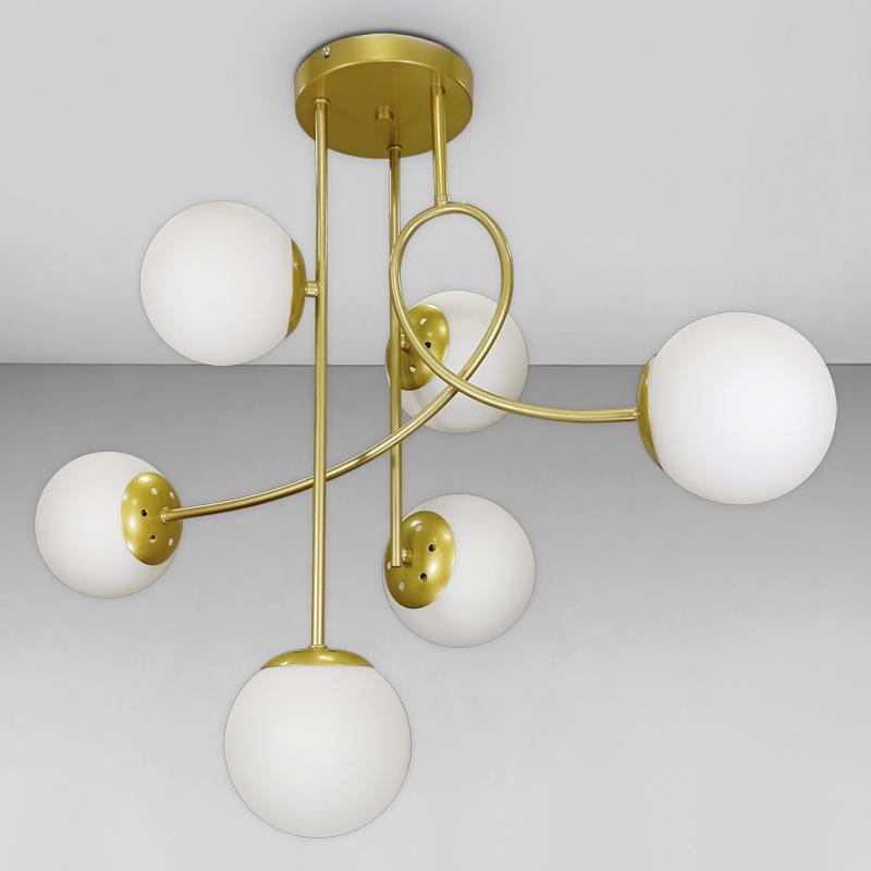 Люстра потолочная Light House LS-17079-6 Золото/Белый