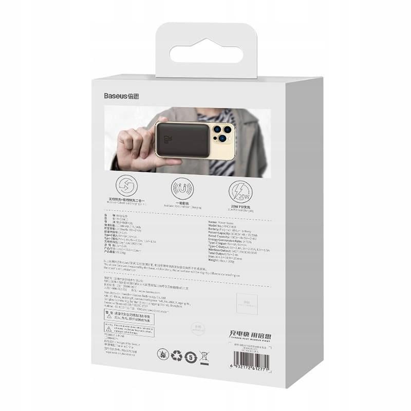 Повербанк Baseus Magnetic Mini Wireless Fast Charge Overseas Edition 20W 10000 mAh Black (PPCX070001) - фото 2 Повербанк Baseus Magnetic Mini Wireless Fast Charge Overseas Edition 20W 10000 mAh Black (PPCX070001) - фото 2