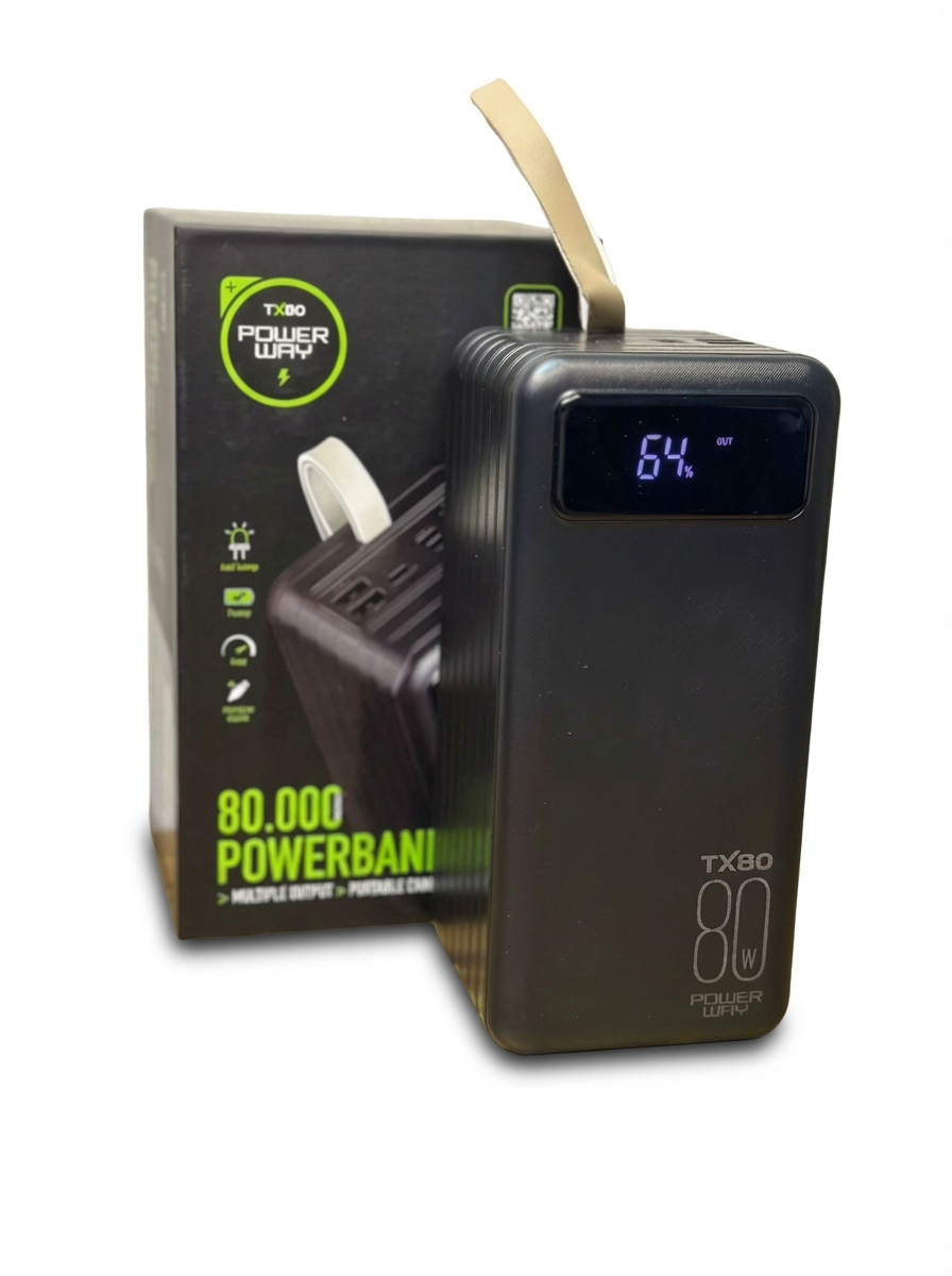 Повербанк Power Way TX60 Fast Сharging 80000 mAh