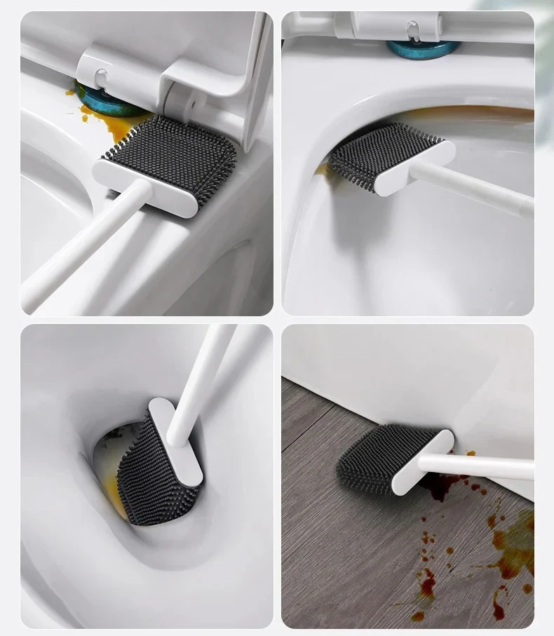 Йоржик для унітаза ECOCO настінний силіконовий Сірий (25763786) - фото 2