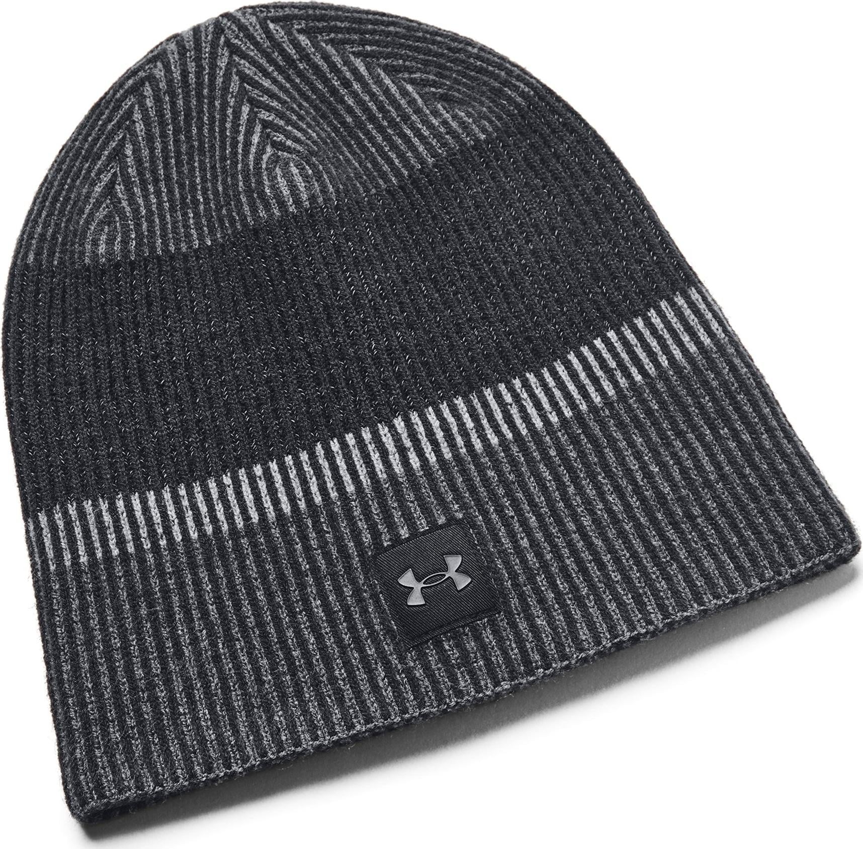 Шапка Under Armour LAUNCH REFLECTIVE BEANIE Черно-серый (1386648-001)