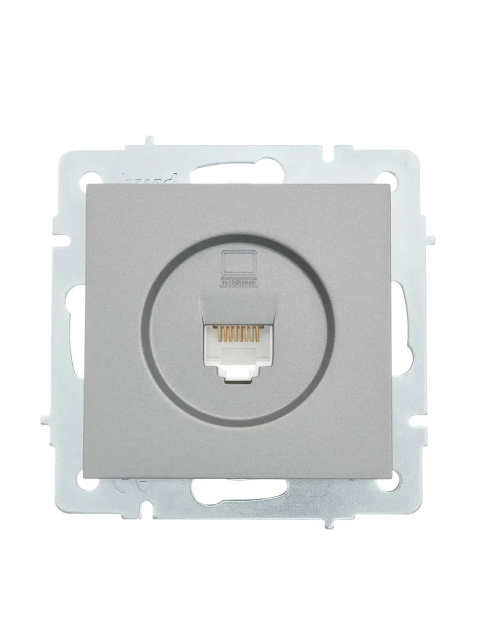 Розетка компьютерная Lezard Vesna без рамки Серый