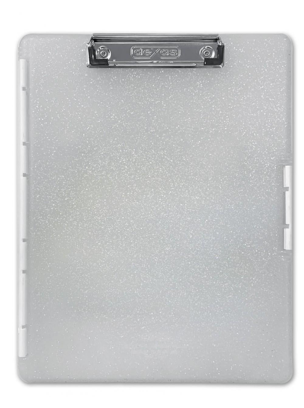 Папка-планшет Dexas Слимкейс-2 с клипсой А4 Белый з блеском