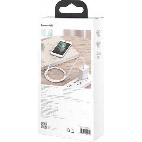 Кабель BASEUS Cafule Metal Lightning 2,4A 1 м White (CALJK-A02) - фото 10