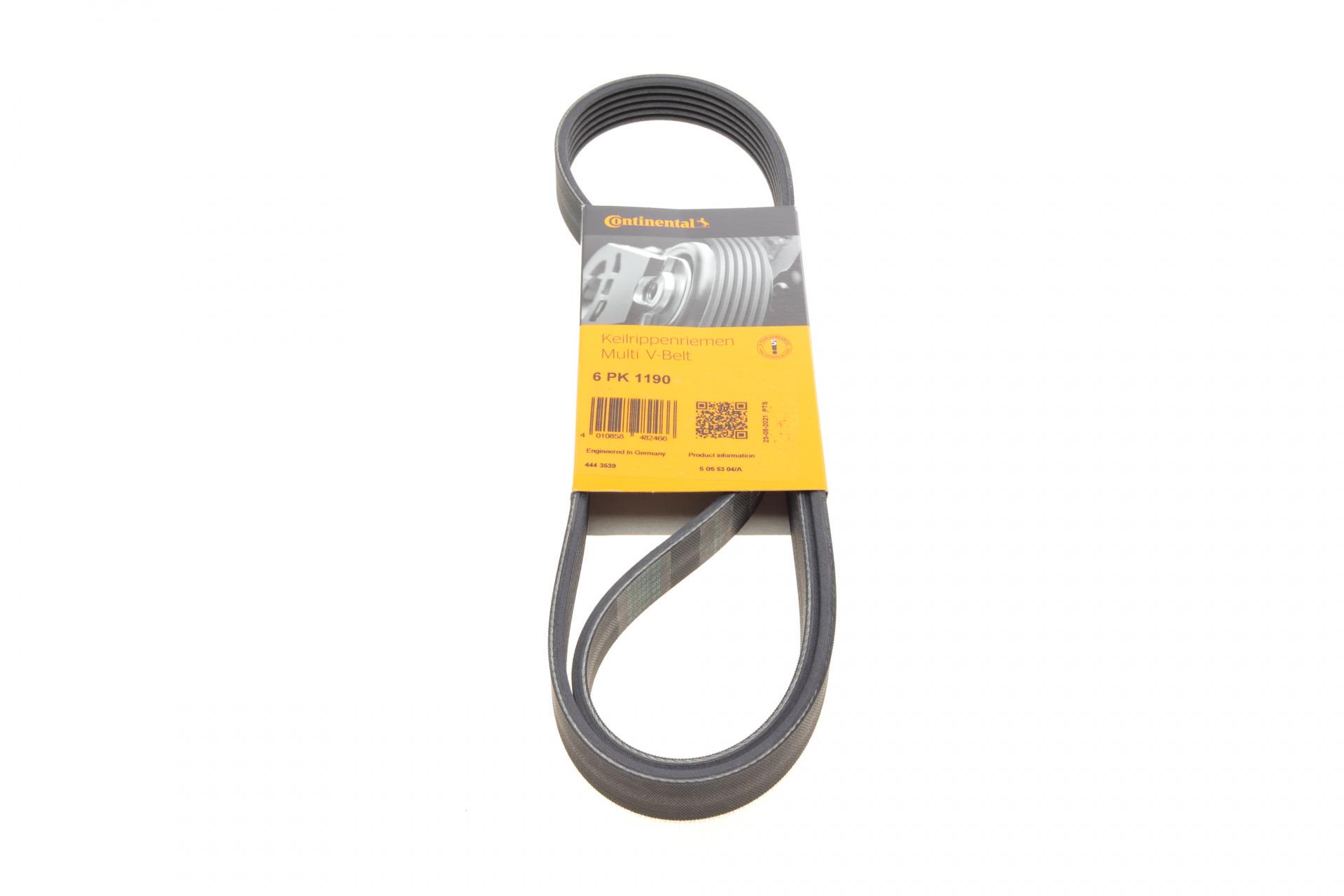 Ремень генератора Continental Renault Kangoo 1.9D 97-/Mazda 3/6/CX-5 2.2D 12-/Fiat Scudo 2.0 00-06 (6PK1190)