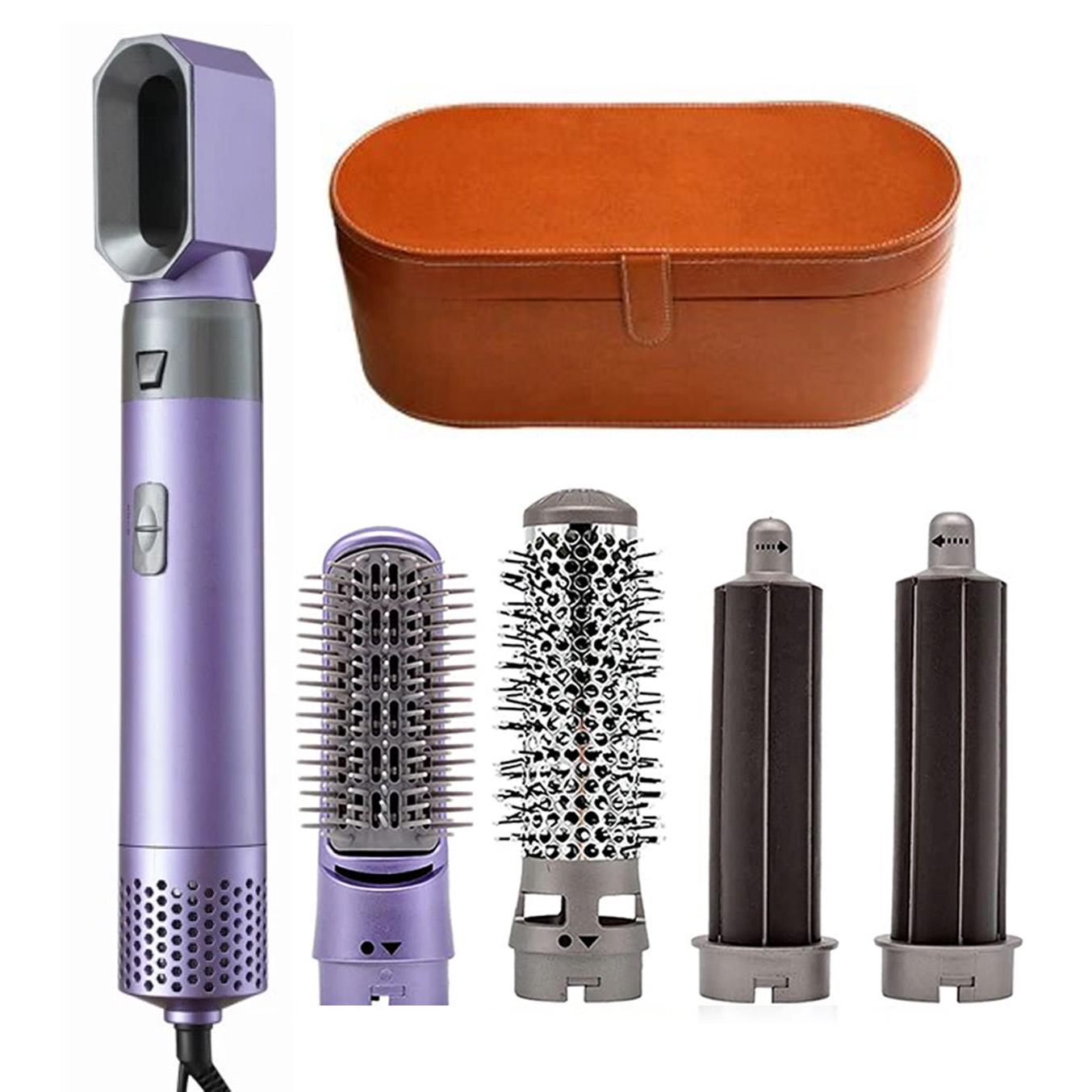 Фен-стайлер HAIR BRUSH 5в1 в подарунковій коробці Лавандовий (302-3-1)