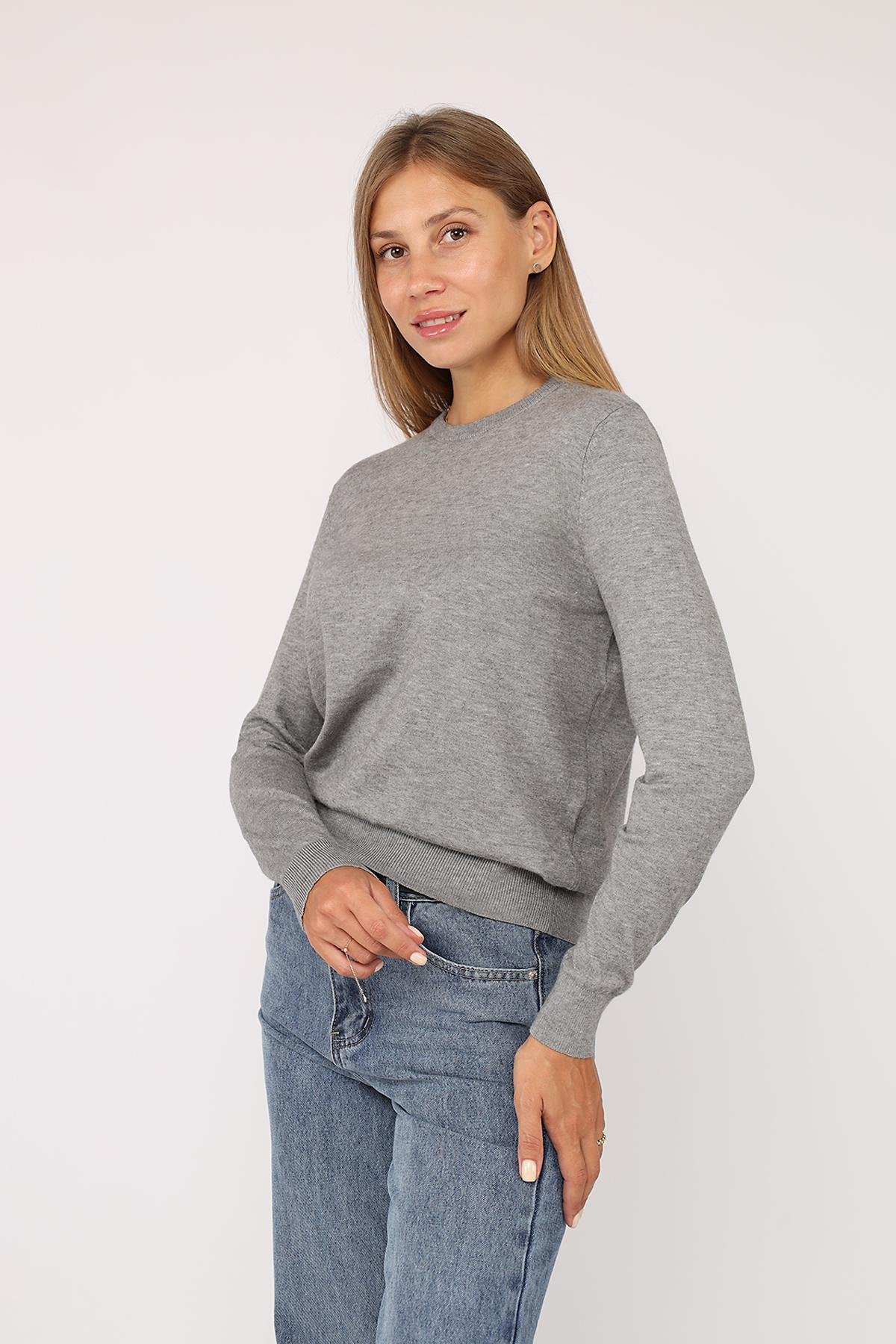 Джемпер женский ЦБ-00273136 р. 52 Серый (SKT001053470)