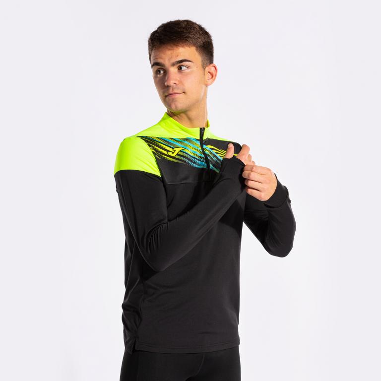 Реглан Joma 103100.121 Elite X Sweatshirt M Black Fluor Yellow (8445757288950) - фото 5