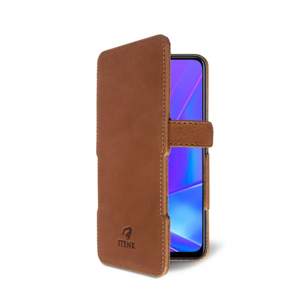 Чехол книжка Stenk Prime для OPPO A72 Коричневый (66858)