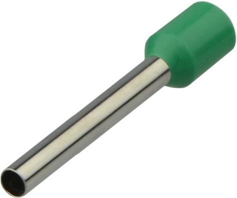 Накінечник ізольований АСКО-Укрем НТ 1,0-12 1 мм2 гільза 12 мм 100 шт. Зелений (A0060010151)