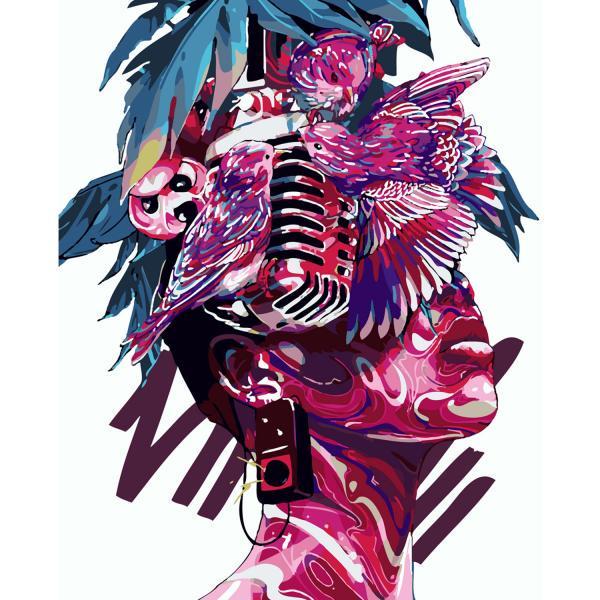 Картина по номерам Strateg Абстракция Арт-мысли 40х50 см в термопакете (SY6234)